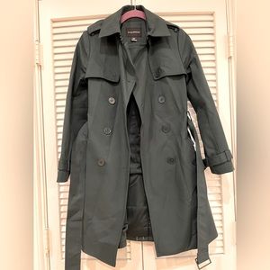 Club Monaco dark green trench coat